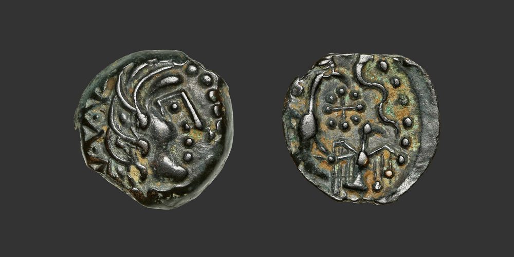Odysseus numismatique monnaie gauloise Carnutes bronze
