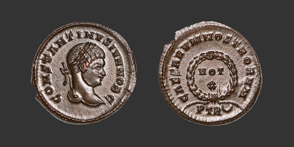 Odysseus numismatique monnaie romaine Constantin II follis nummus