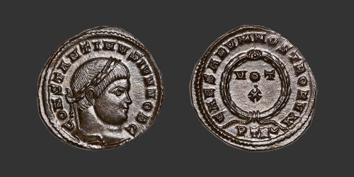 Odysseus numismatique monnaie romaine Contantin II follis nummus