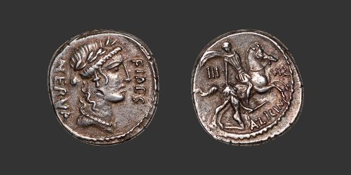 Odysseus numismatique monnaie république romaine Licinia denier