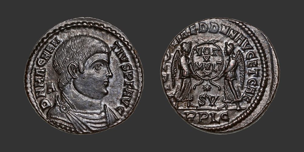 Odysseus numismatique monnaie romaine Magnence maiorina centenionalis