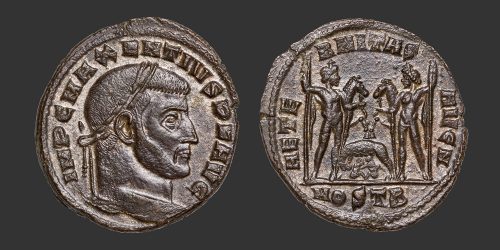 Odysseus numismatique monnaie romaine Maxence follis