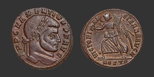 Odysseus numismatique monnaie romaine Maxence follis
