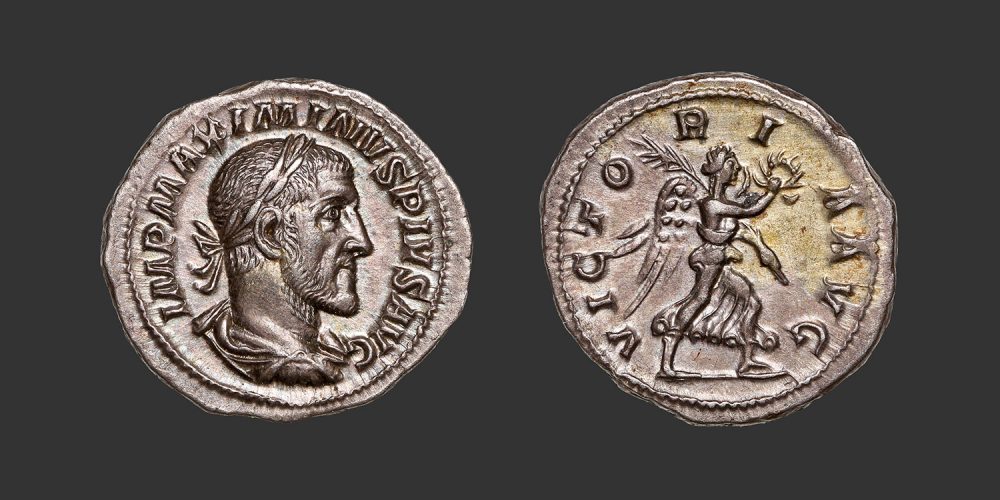 Odysseus numismatique monnaie romaine Maximin Ier denier