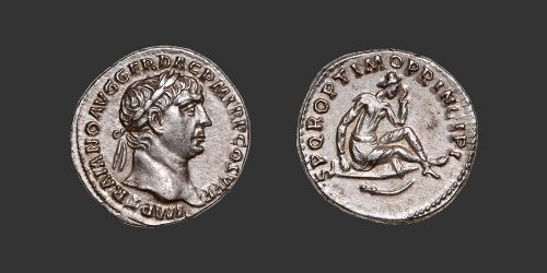 Odysseus numismatique monnaie romaine Trajan denier