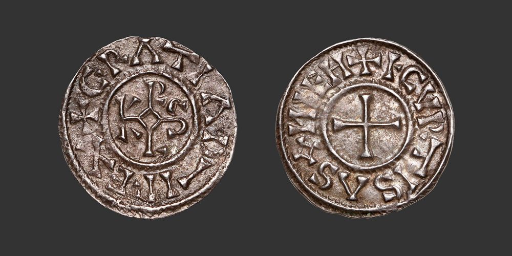 Odysseus numismatique monnaie carolingienne Courcessin Charles le Chauve denier