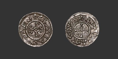 Odysseus numismatique monnaie carolingienne Rouen Charles le Chauve obole