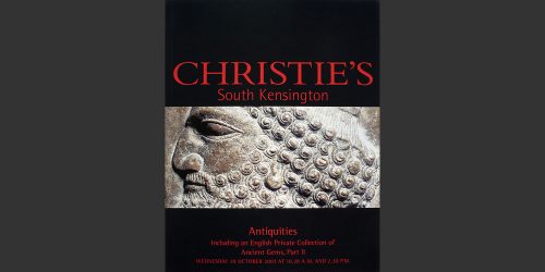 Odysseus Numismatique Livres Catalogues de Vente Intailles Archéologie ANTIQUITIES - COLLECTION OF ANCIENT GEMS • Christie's 2003