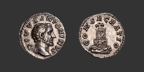 Odysseus Numismatique Monnaies Romaines DIVUS ANTONIN LE PIEUX • Denier