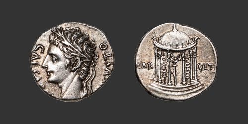 Odysseus numismatique monnaie romaine Auguste denier