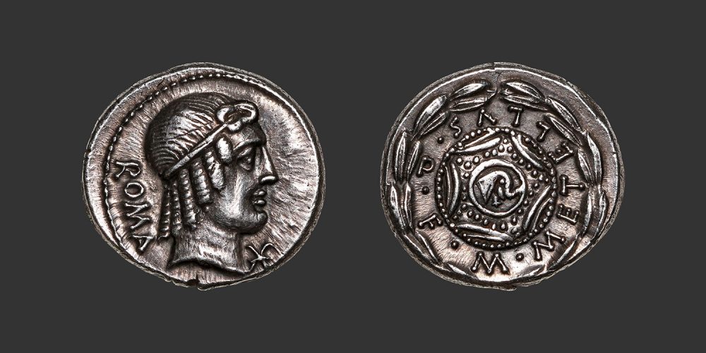 Odysseus numismatique monnaie république romaine Caecilia denier