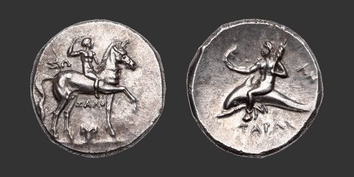 Odysseus Numismatique Monnaies Grecques CALABRE - TARENTE • Nomos