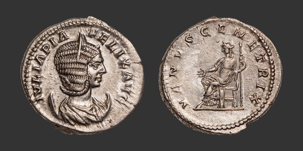 Odysseus numismatique monnaie romaine Julia Domna antoninien