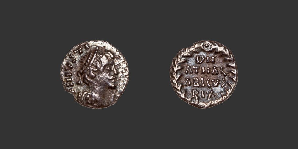 Odysseus numismatique monnaie Ostrogoths Athalaric Justinien silique