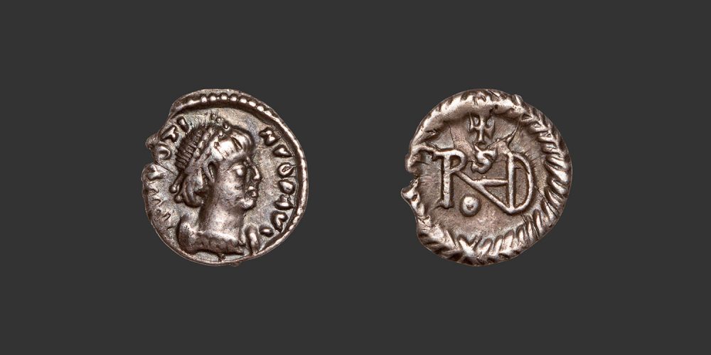 Odysseus numismatique monnaie Ostrogoths Théodoric Justin Ier silique