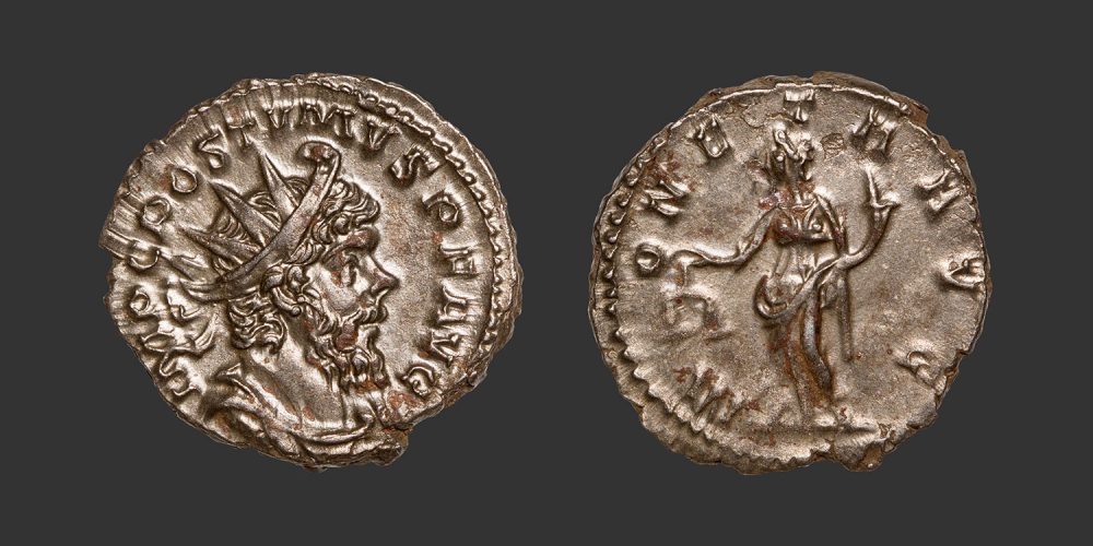 Odysseus numismatique monnaie romaine Postume antoninien