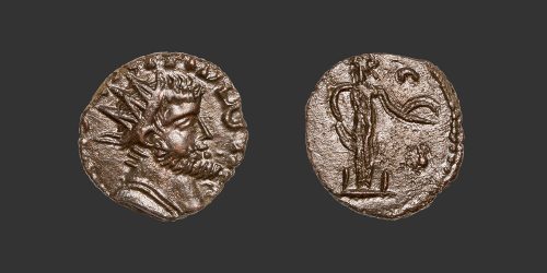 Odysseus numismatique monnaie romaine Tétricus Ier frappe barbare imitation antoninien