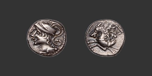 Odysseus numismatique monnaie gauloise Allobroges denier quinaire