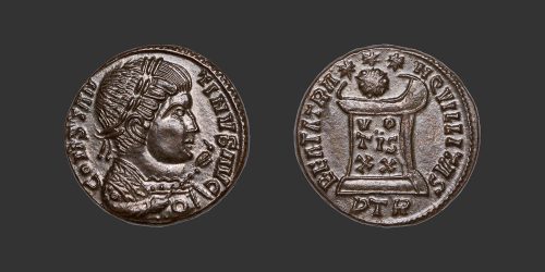 Odysseus numismatique monnaie romaine Contantin Ier frappe barbare follis nummus