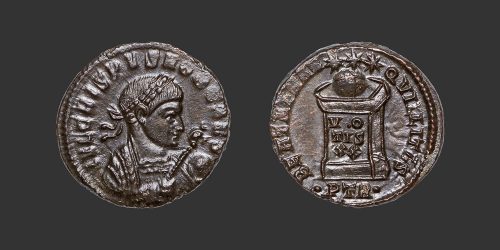 Odysseus numismatique monnaie romaine Crispus follis nummus
