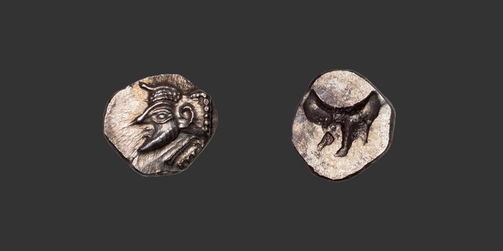 Odysseus numismatique monnaie grecque Ibérie Emporion obole