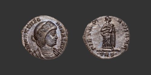 Odysseus numismatique monnaie romaine Théodora follis nummus