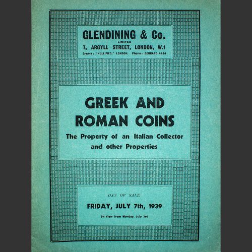 Odysseus numismatique catalogues de vente GREEK & ROMAN COINS : PROPERTY OF AN ITALIAN COLLECTOR Glendining 1939