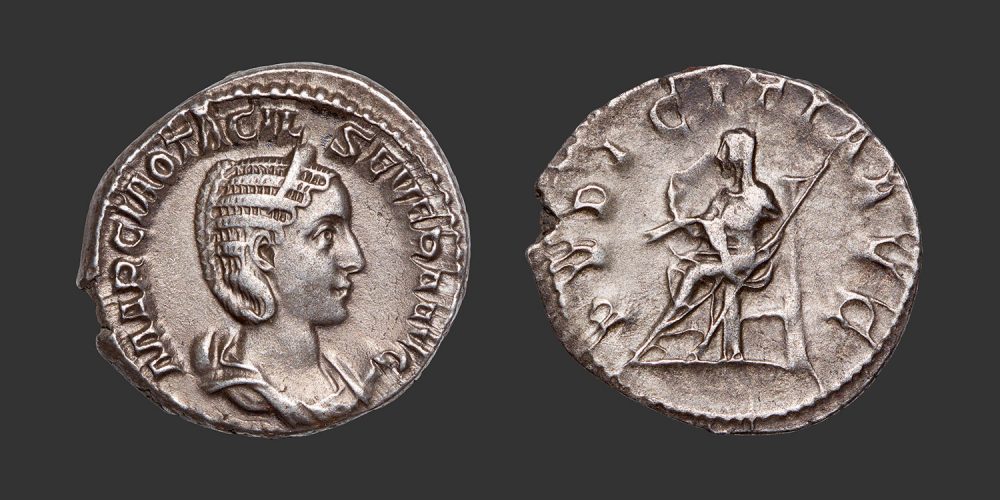 Odysseus numismatique monnaie romaine Otacilia Severa antoninien