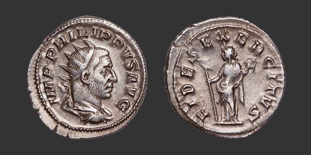 Odysseus numismatique monnaie romaine Philippe Ier antoninien
