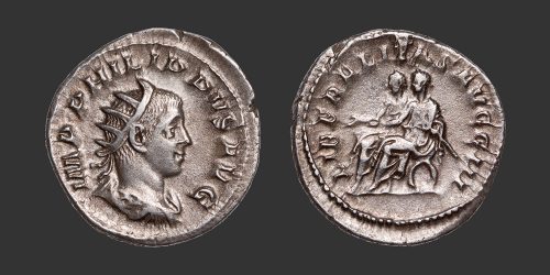 Odysseus numismatique monnaie romaine Philippe II antoninien