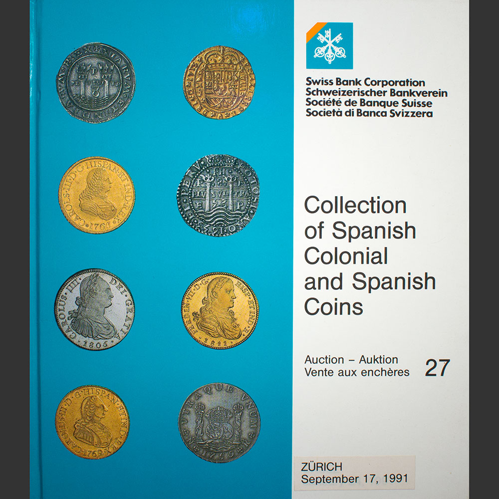 Odysseus numismatique catalogues de vente THE ORTIZ COLLECTION OF SPANISH COINS Swiss Bank 1991
