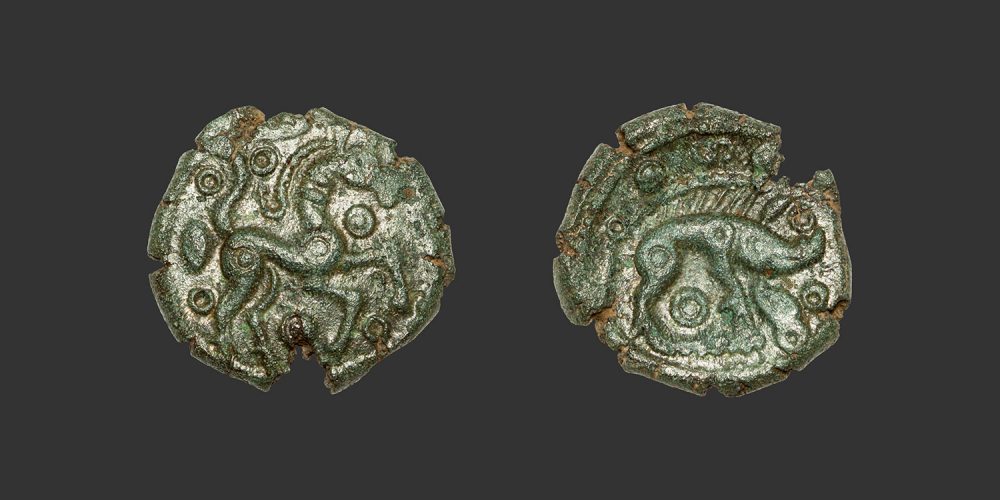 Odysseus numismatique monnaie gauloise Ambiani bronze