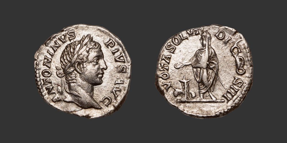 Odysseus numismatique monnaie romaine Caracalla denier