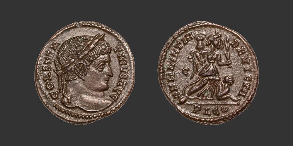 Odysseus numismatique monnaie romaine Constantin Ier nummus follis