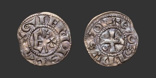 Odysseus Numismatique Monnaie Féodale BERRY - GIEN - GEOFFROY III DE DONZY • Denier