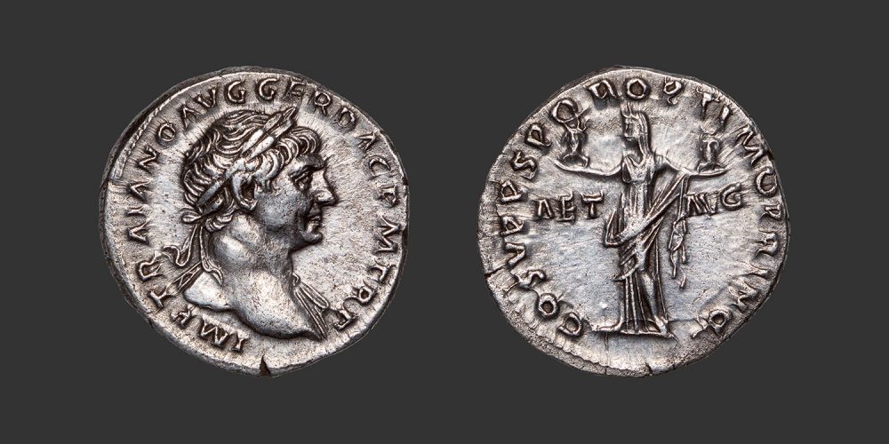 Odysseus Numismatique Monnaie Romaine TRAJAN • Denier