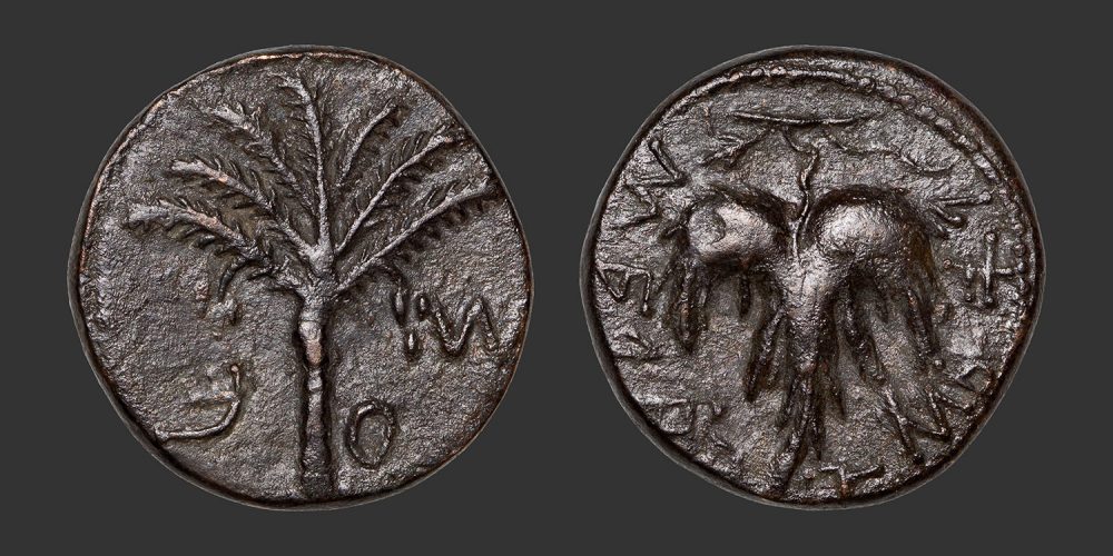 Odysseus Numismatique Monnaies Grecques Juives JUDÉE - DEUXIÈME RÉVOLTE DE BAR KOKHBA • Bronze