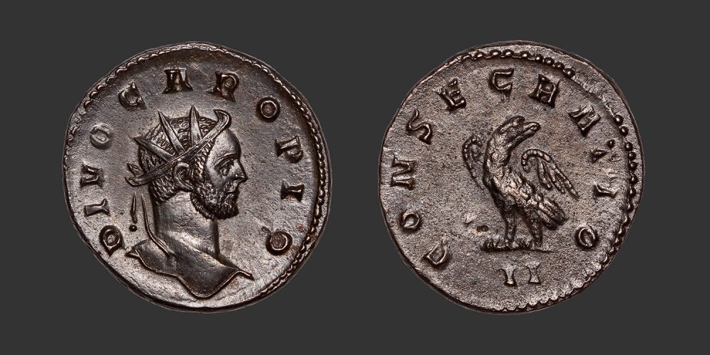 Odysseus Numismatique Monnaies Romaines DIVUS CARUS • Antoninien