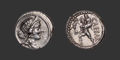 Odysseus Numismatique Monnaies Romaines République JULES CÉSAR • Denier