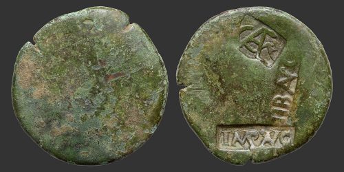 Odysseus Numismatique Monnaies Romaines CONTREMARQUES - AUGUSTE / TIBÈRE • As
