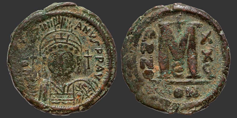 Odysseus Numismatique Monnaies Byzantines CONSTANTINOPLE - JUSTINIEN Ier • Follis