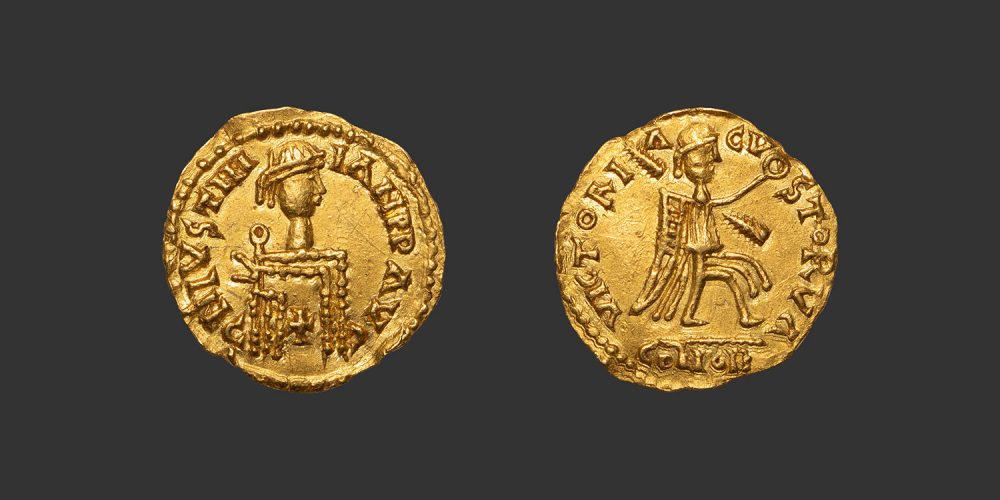 Odysseus Numismatique Monnaies Barbares WISIGOTHS - AU NOM DE JUSTINIEN Ier • Trémissis