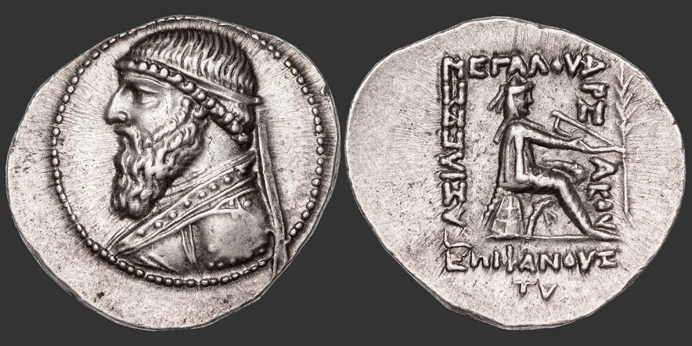 Odysseus Numismatique Monnaies Grecques PARTHES - MITHRADATES II • Tétradrachme