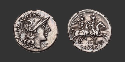 Odysseus Numismatique Monnaies Romaines République SEMPRONIA - L. SEMPRONIUS PITIO • Denier