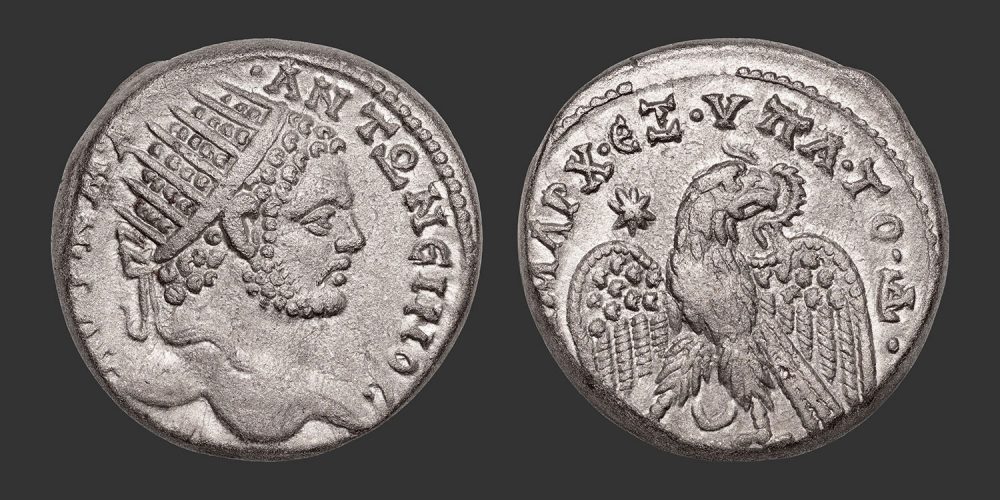 Odysseus Numismatique Monnaies Romaines Coloniales CARRHAE - CARACALLA • Tétradrachme