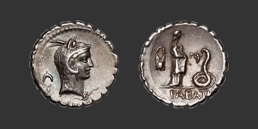 Odysseus Numismatique Monnaies Romaines République ROSCIA - L. ROSCIUS FABATUS • Denier