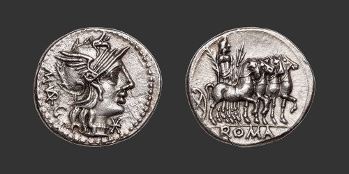 Odysseus Numismatique Monnaies Romaines République VARGUNTEIA - M. VARGUNTEIUS • Denier