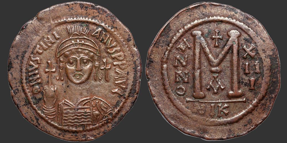 Odysseus Numismatique Monnaies Byzantines EMPIRE BYZANTIN - JUSTINIEN Ier • Follis