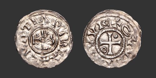 Odysseus Numismatique Monnaies Carolingiennes QUENTOVIC - CHARLES II LE CHAUVE • Denier