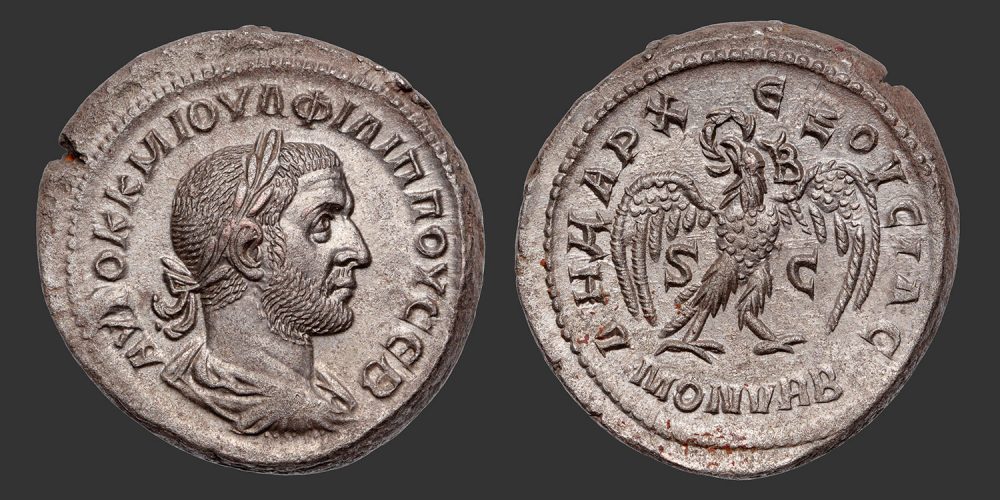 Odysseus Numismatique Monnaies Romaines Coloniales ANTIOCHE - PHILIPPE Ier L'ARABE • Tétradrachme